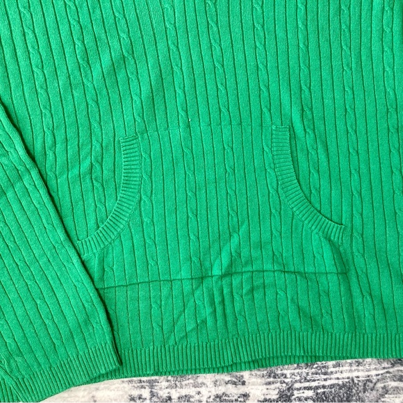 SAG HARBOUR Cable Knit Hoodie  Size XL - Picture 3 of 6